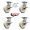 Service Caster 8 Inch Nylon Caster Set with Roller Bearing and Brakes/Swivel Locks SCC SCC-35S820-NYR-SLB-BSL-4 - alternate 4